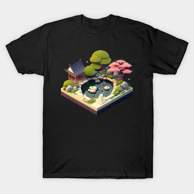 Isometric Zen Garden T-Shirt by Ronin Creations